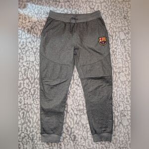 Kids Charcoal Jogger Pants with Emblem
